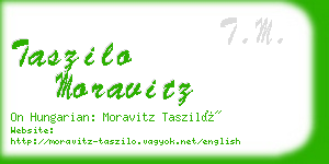 taszilo moravitz business card